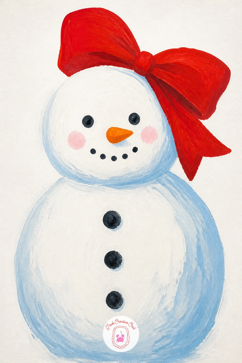 Snowman With A Bow On Its Head — Keep things simple and sweet with a snowman wearing nothing more than a single oversized bow on top of his head. Christmas