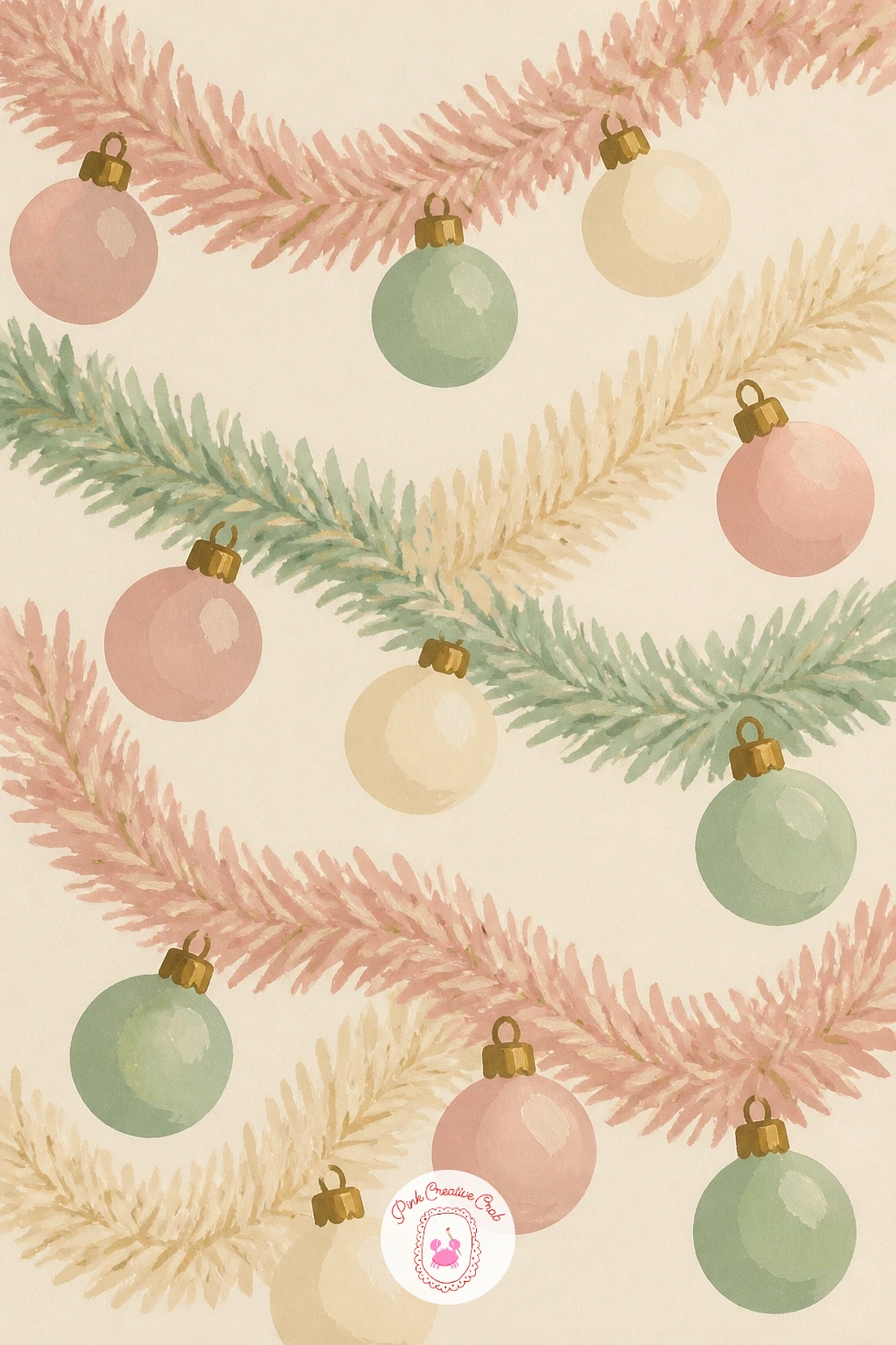 Pastel Tinsel Bauble Garland — Soften the palette for a moment with a pastel tinsel bauble garland, the fluffy, candy-colored trend that is replacing classic