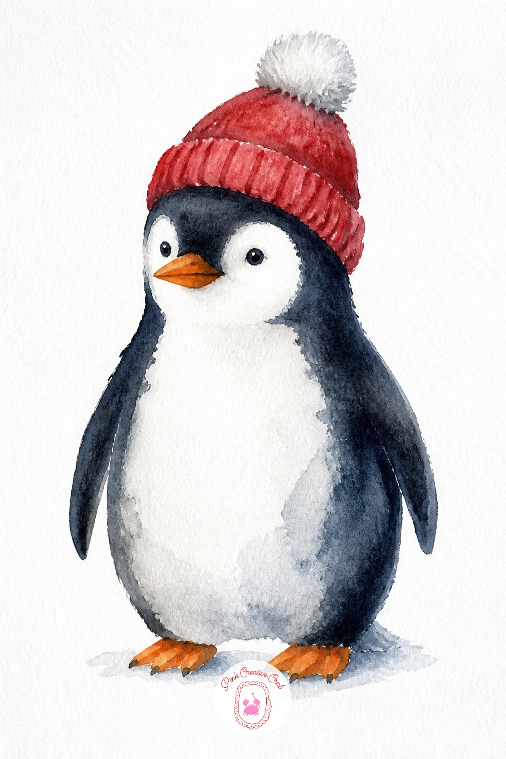 Penguin In A Hat — This character brings a bit of fun to close out the animal subjects on this list. Christmas watercolor paintings easy