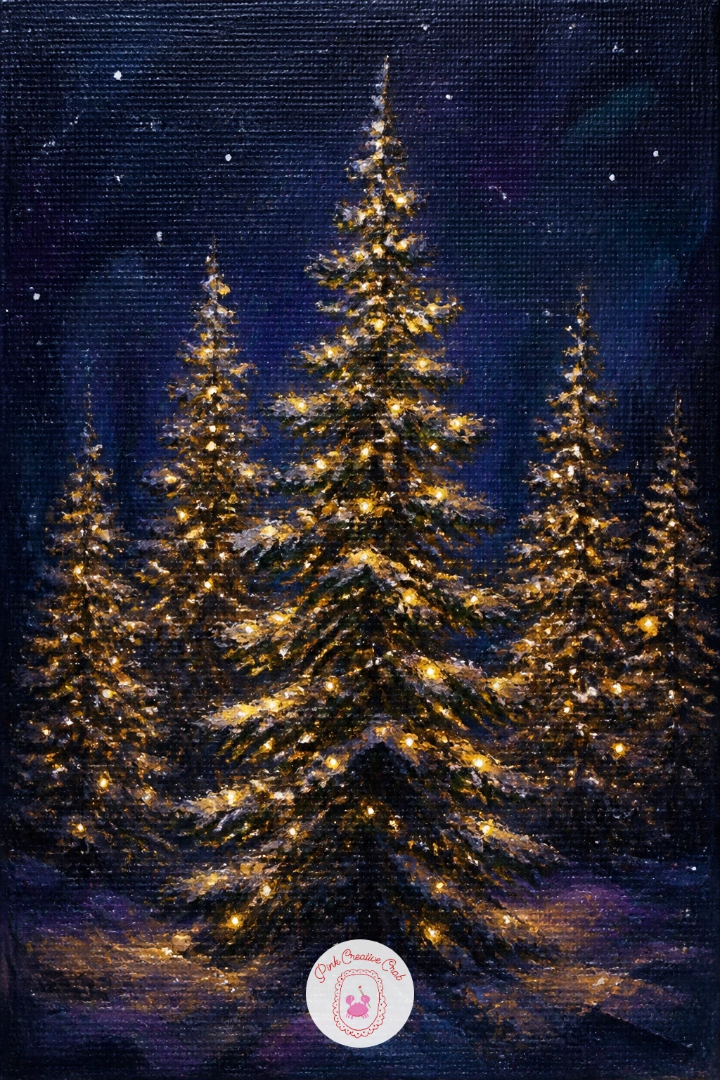 Forest of Trees Wrapped in Fairy Lights — Go full glow with a forest of trees wrapped in fairy lights, a scene with more small light points than anything else