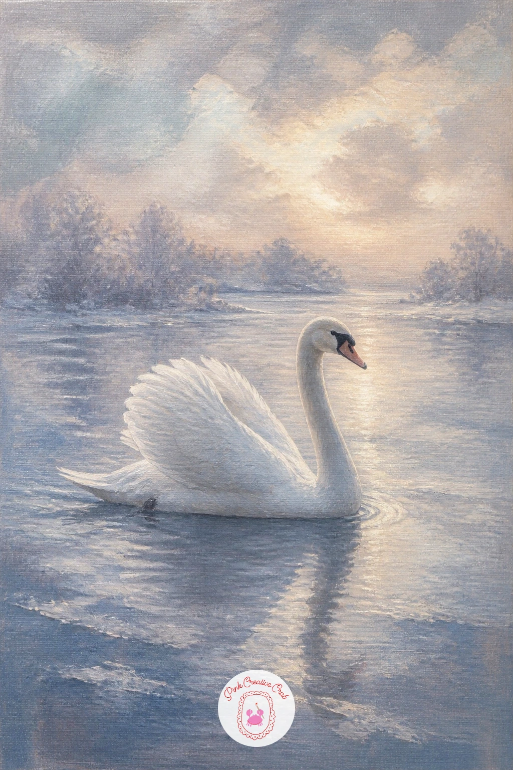 Swan on an Icy Lake — A swan on an icy lake is a quieter subject after the ice hotel, and a good one for practicing a single graceful curve. Winter wonderland