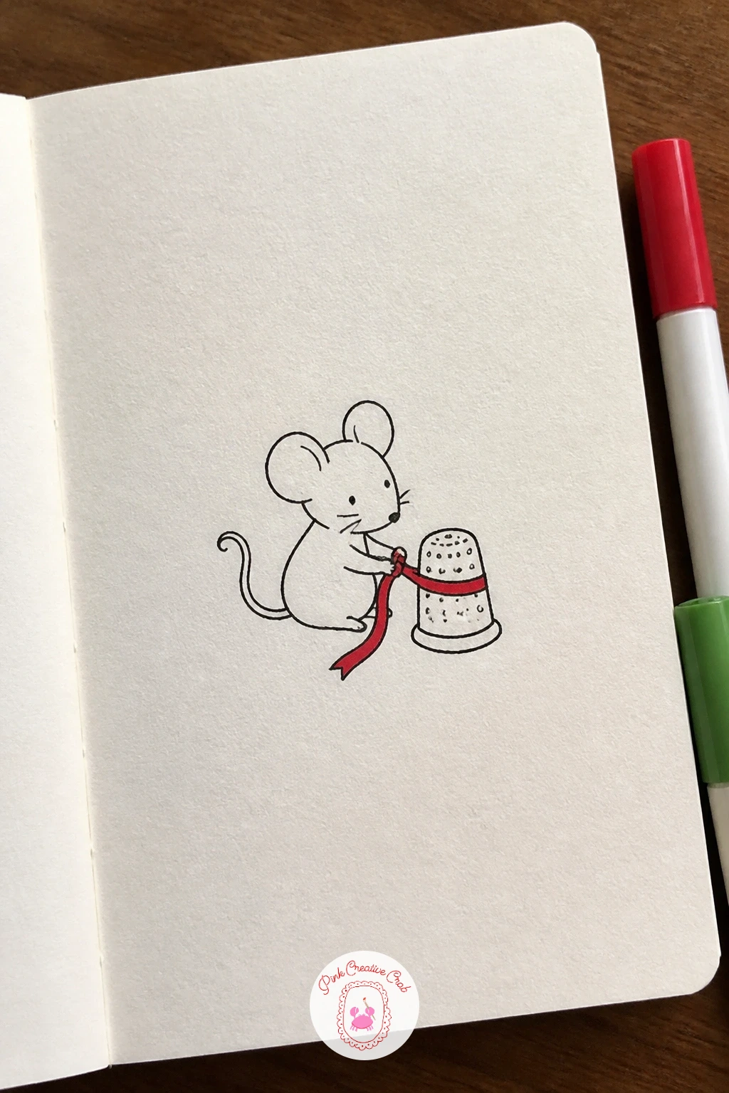 Mouse Wrapping A Thimble Present — Scale right back down with a mouse wrapping a thimble present, a tiny, fiddly scene best saved for when you want more of a