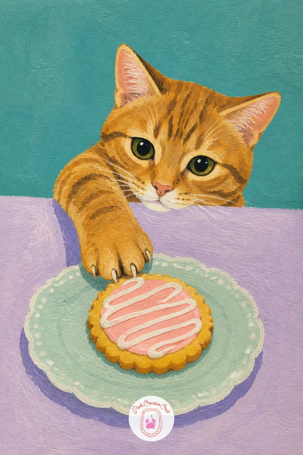 Cat Stealing a Cookie From the Table — A cat stealing a cookie from the table is pure story, so let the action carry the whole piece. Christmas cookies drawing