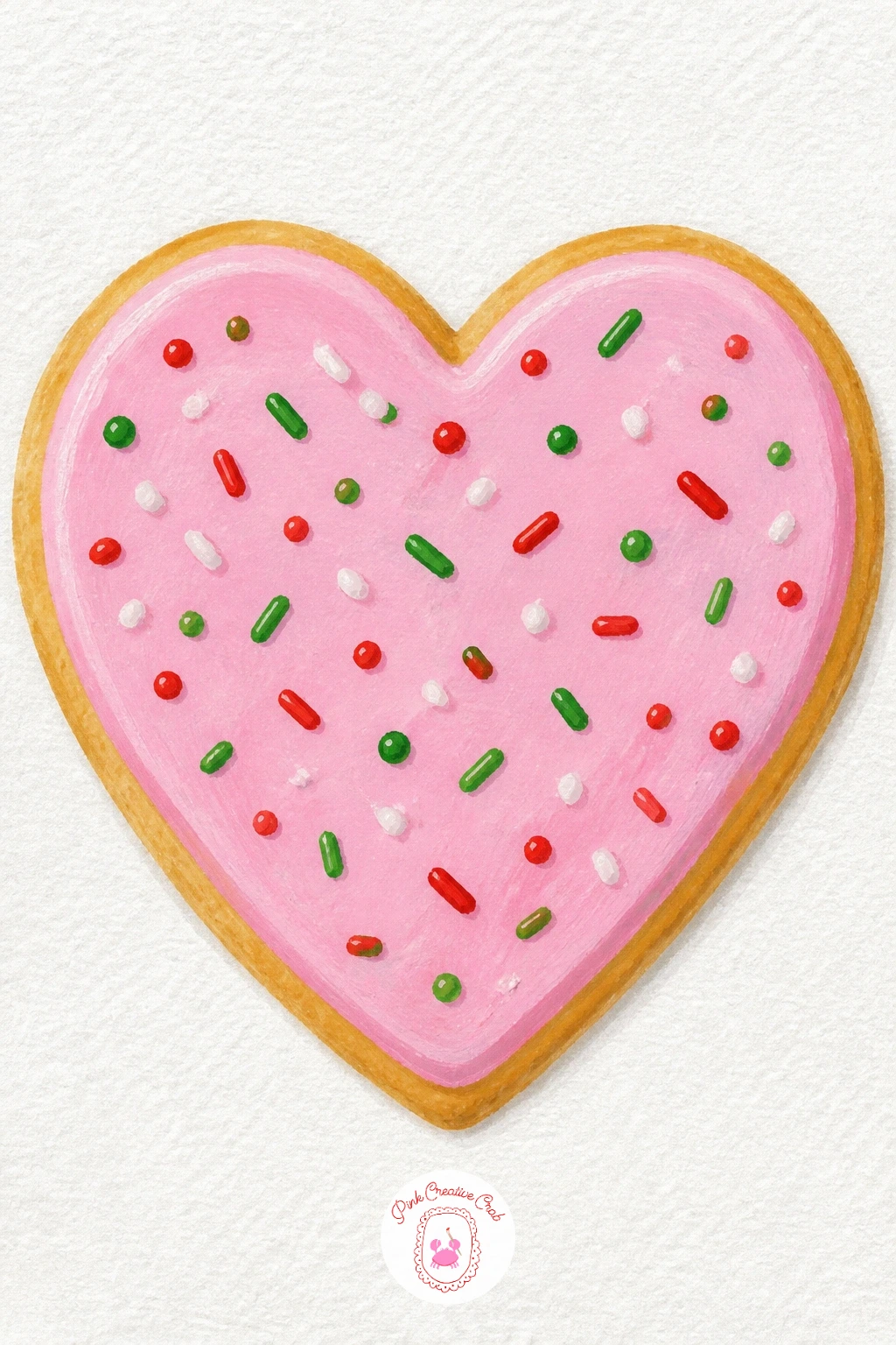 Heart Cookies With Christmas Sprinkles — Heart cookies with Christmas sprinkles brings a softer shape back after the tighter hand crop. Christmas cookies