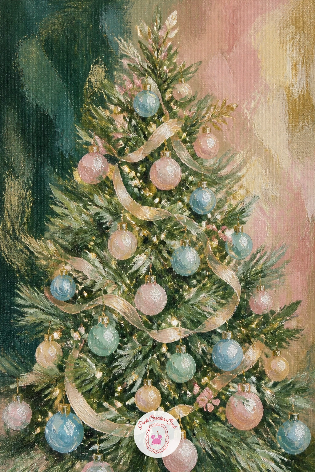 Tree With Pastel Baubles — Soften the mood with a tree strung in pastel baubles, all powdery blues, pinks and mints instead of the usual red and gold.