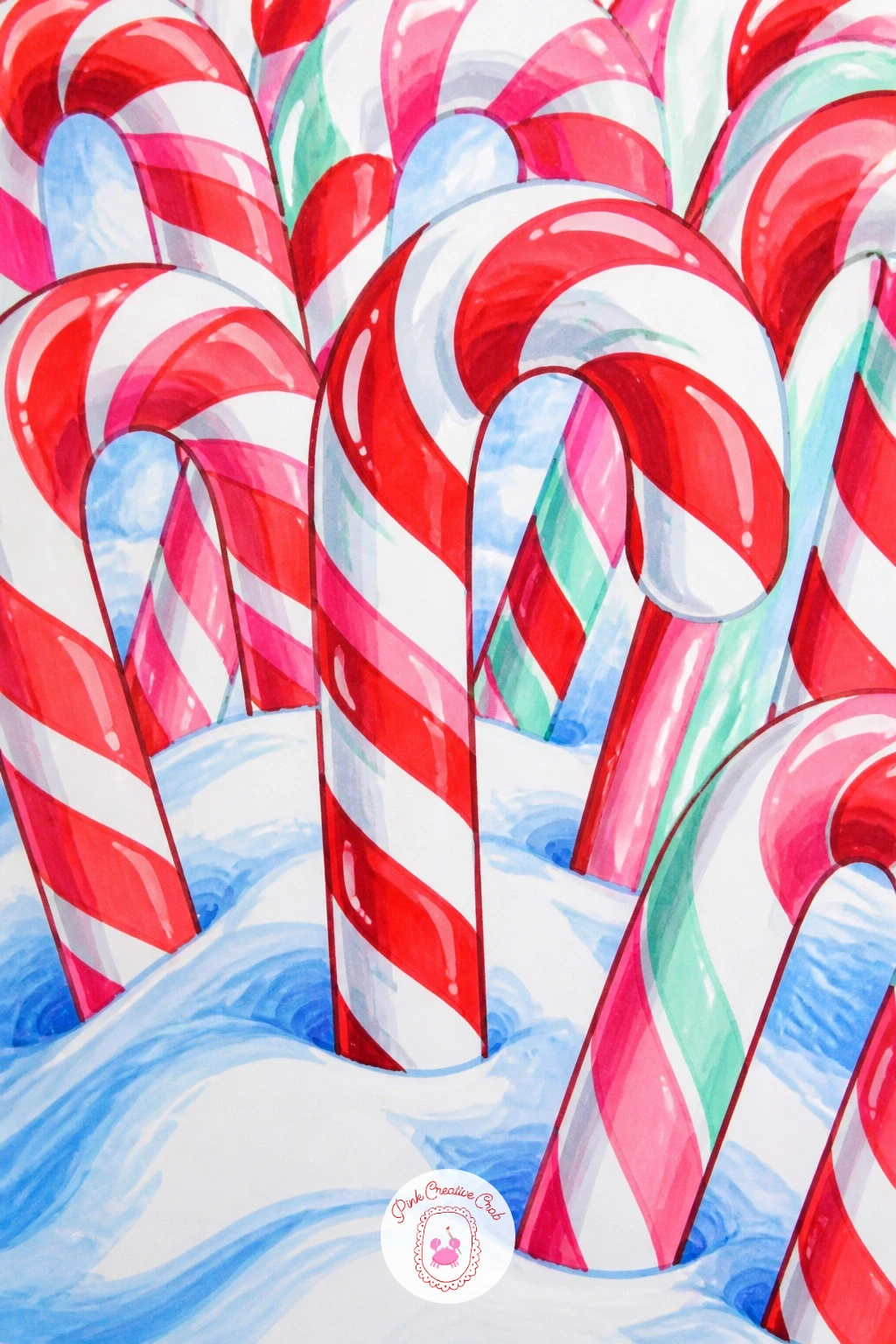 Candy Canes in a Snow Drift — Plant a cluster of candy canes straight into a snow drift, as if someone left them there after decorating outdoors, for a simple