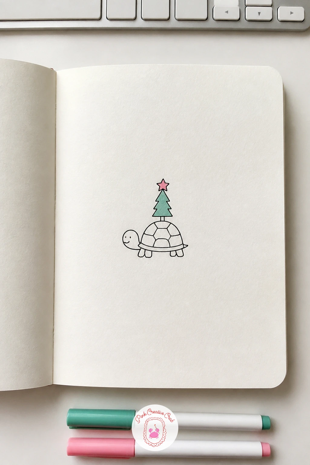 Turtle With a Tiny Tree on Its Shell — Turtle With a Tiny Tree on Its Shell gives you a fun chance to combine two simple shapes into one character. Christmas