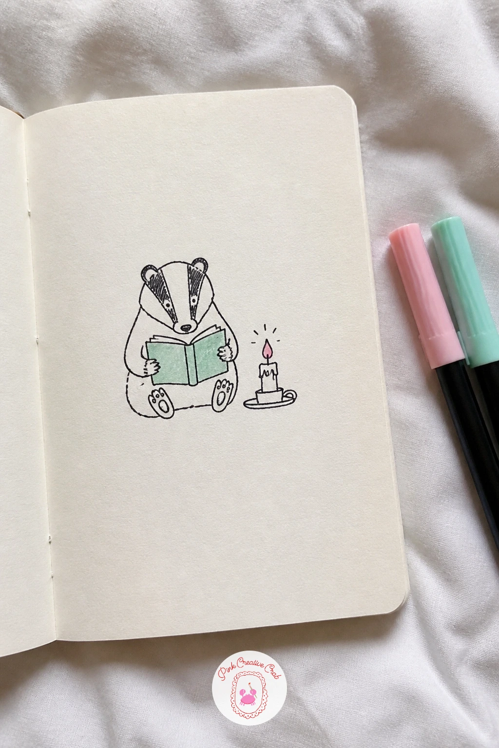 Badger Reading by a Candle — Badger Reading by a Candle is a quiet, still scene built around a small light source, a nice change of pace from the more active