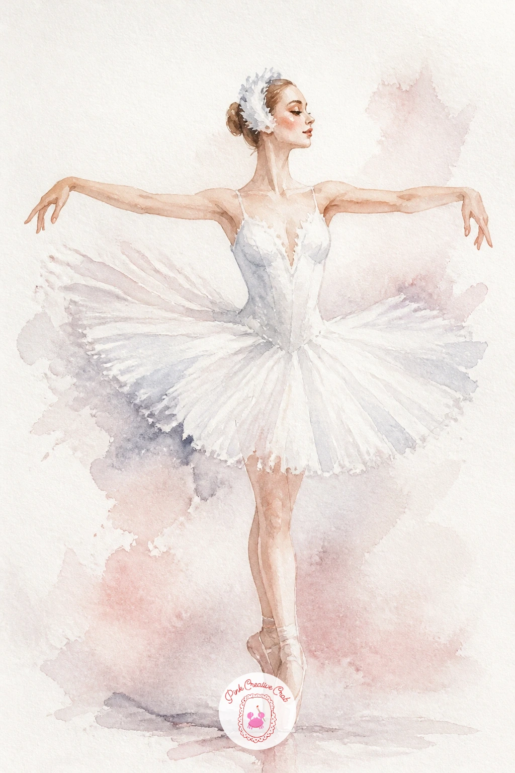 Swan Lake Dancer in White — Build toward more drama with a Swan Lake dancer in white, where the entire painting rests on how you handle a mountain of pale