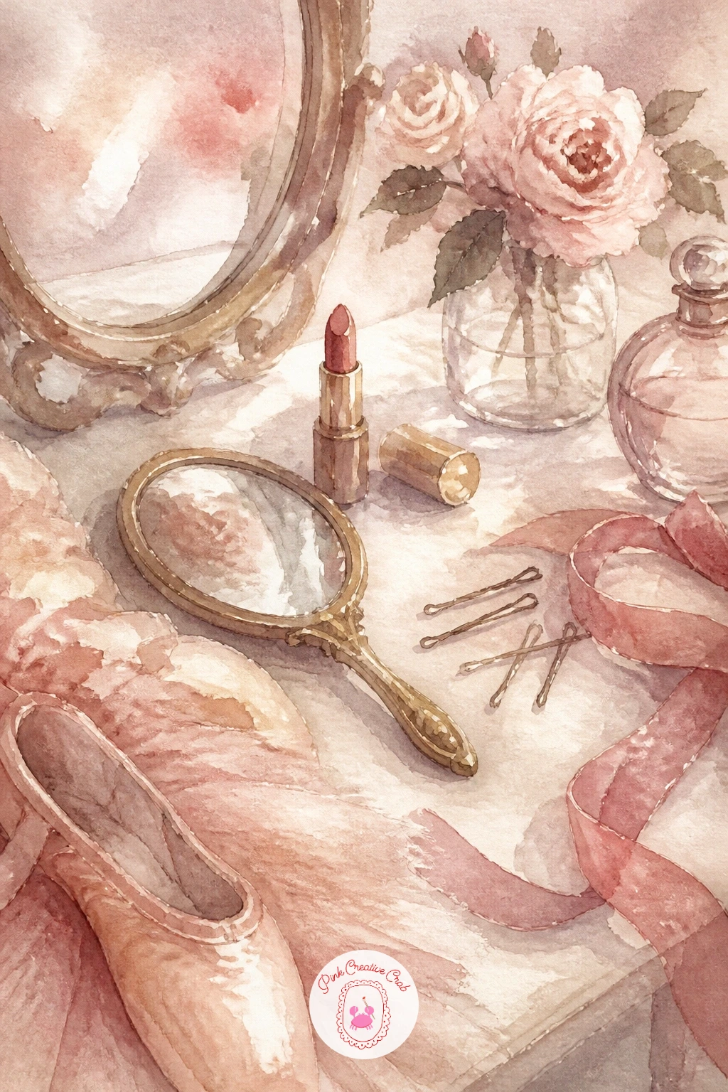 A Ballerina's Dressing Table — Return to still life calm with a ballerina's dressing table, a scene built from a cluster of small familiar objects rather than
