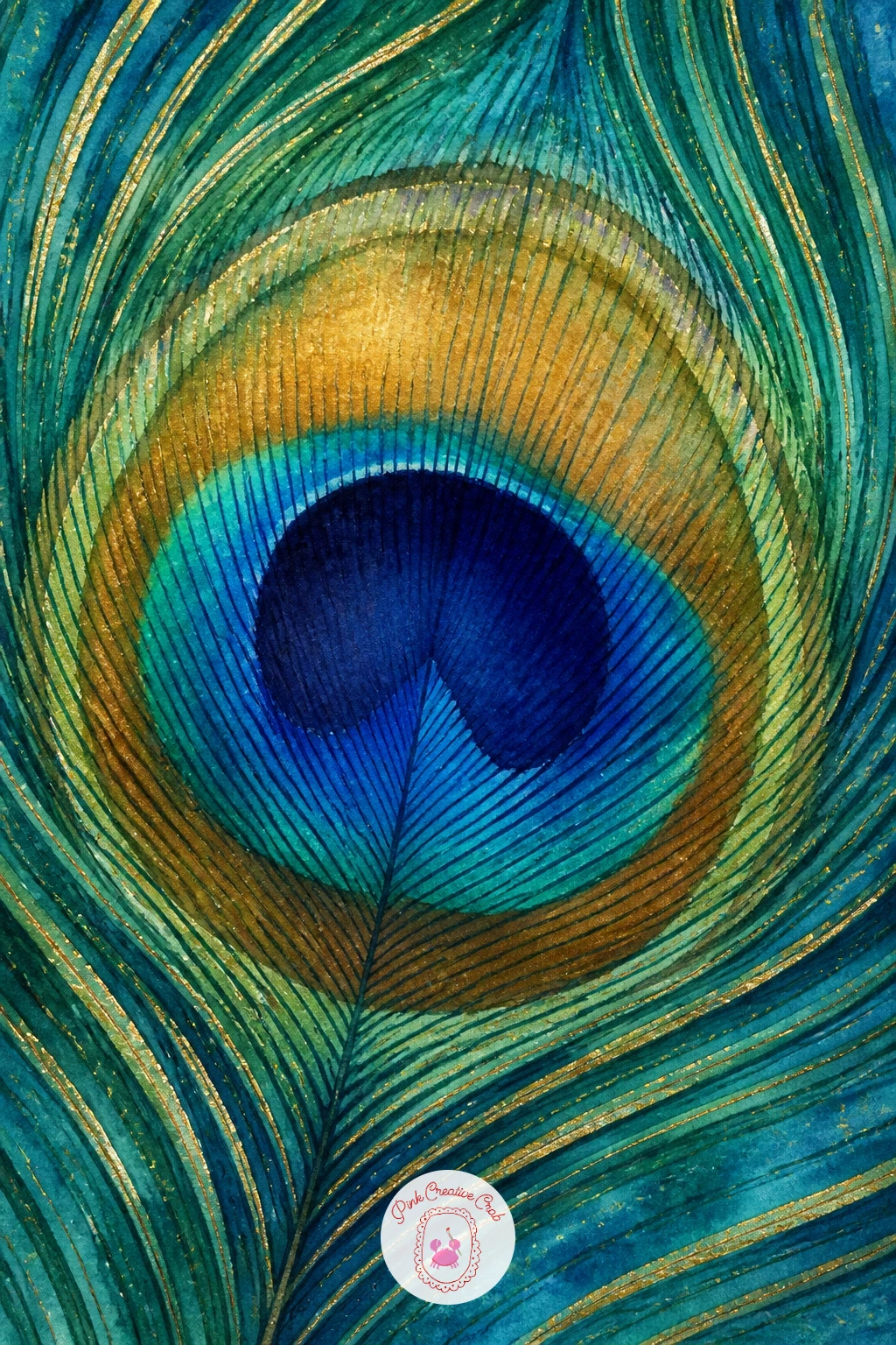 Peacock Feather Close-Up — Close the list with its most zoomed-in subject, a peacock feather close-up, where the whole page becomes one single feather eye and