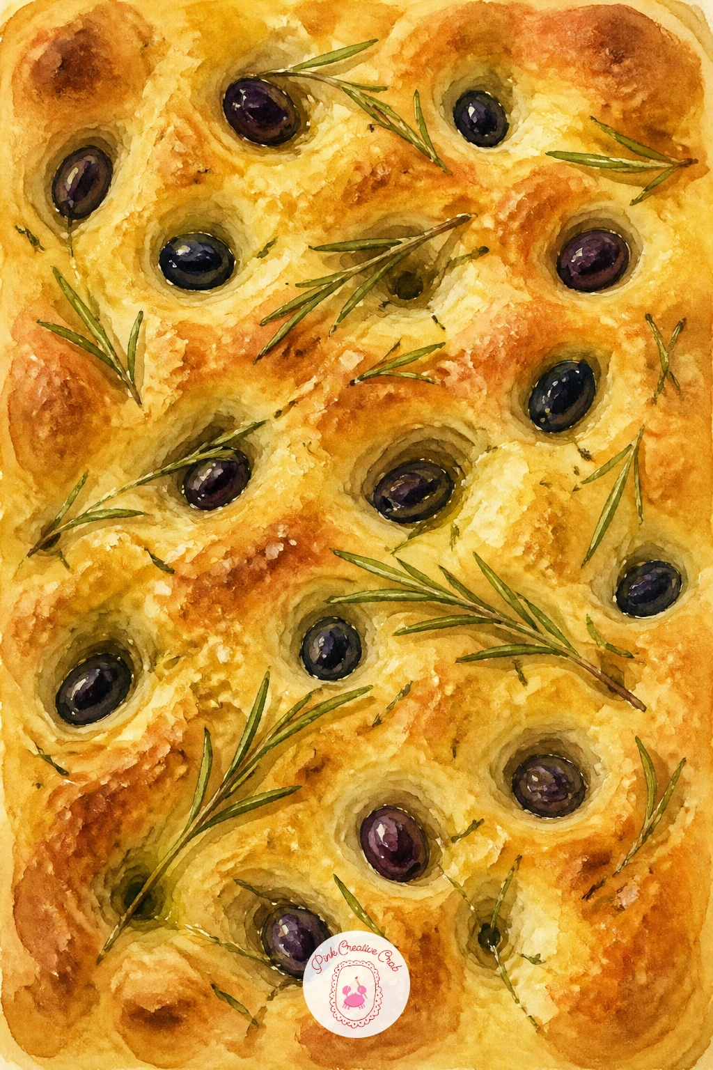 Focaccia With Rosemary and Olives — Focaccia rewards a looser hand than most breads here, since its surface is all dimples, oil sheen and scattered toppings.
