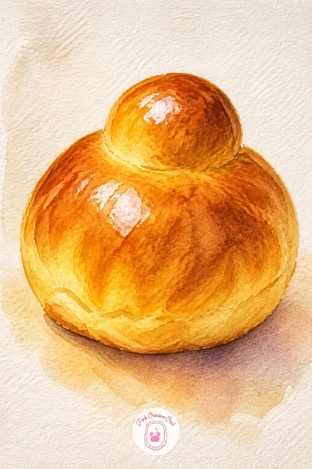 Brioche Bun — Brioche has that distinctive topknot shape, a small ball of dough sitting on top of a larger one, which makes it a nice simple form to practice