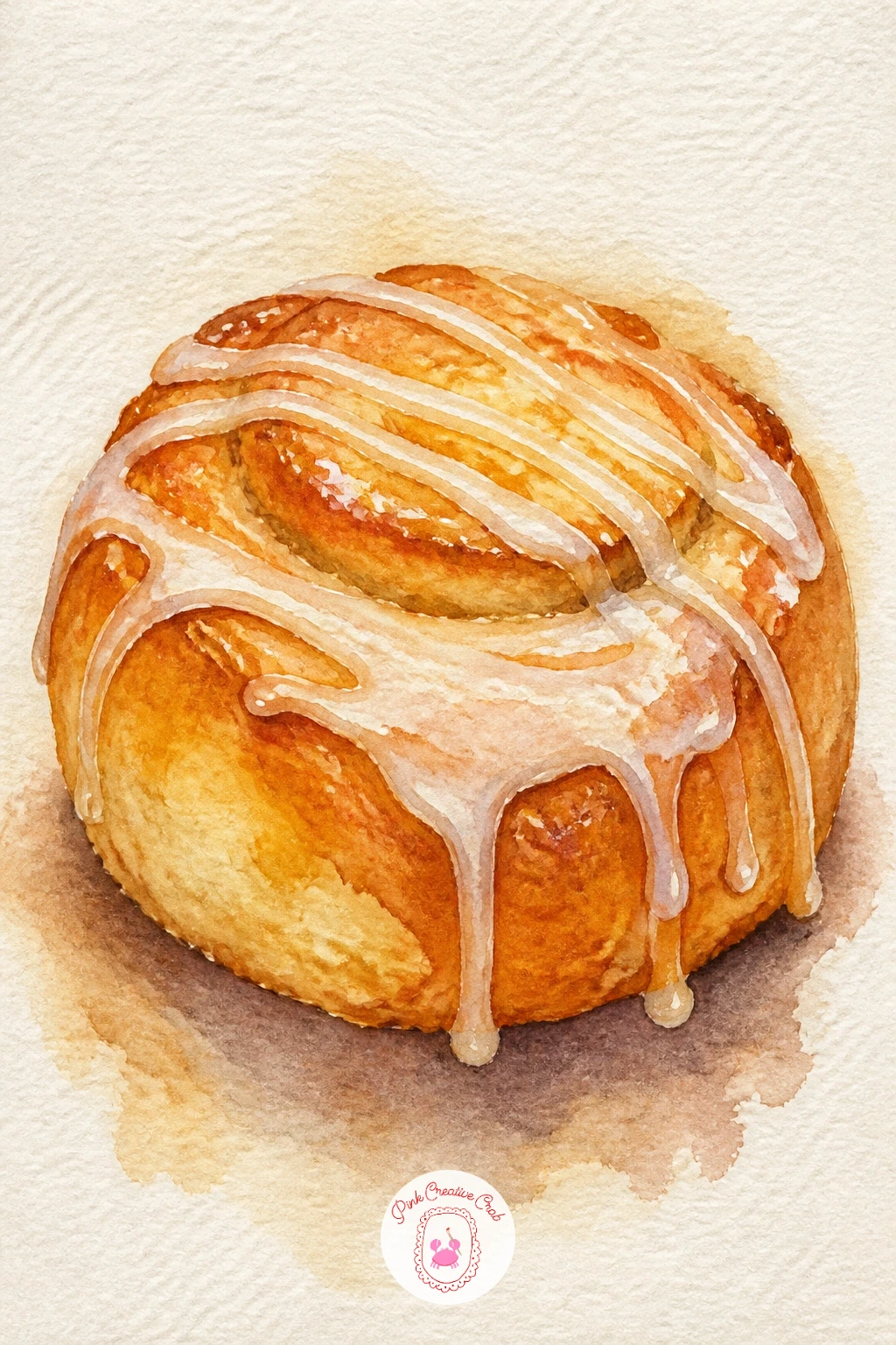 Sweet Bun With Icing — Finish the smaller bakery items with a simple sweet bun topped with icing, a good last practice piece for controlled drizzle work. Bread