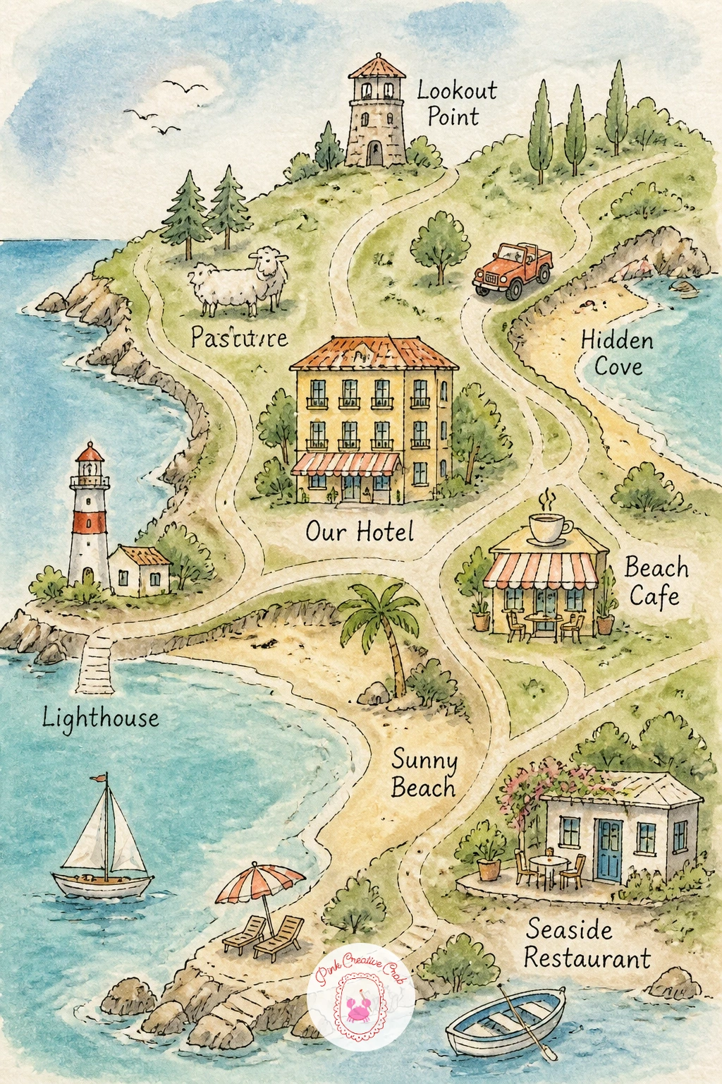 Map of a Family Vacation — Close the collection with a map of a single family vacation, the most personal piece on the whole list and a natural keepsake.