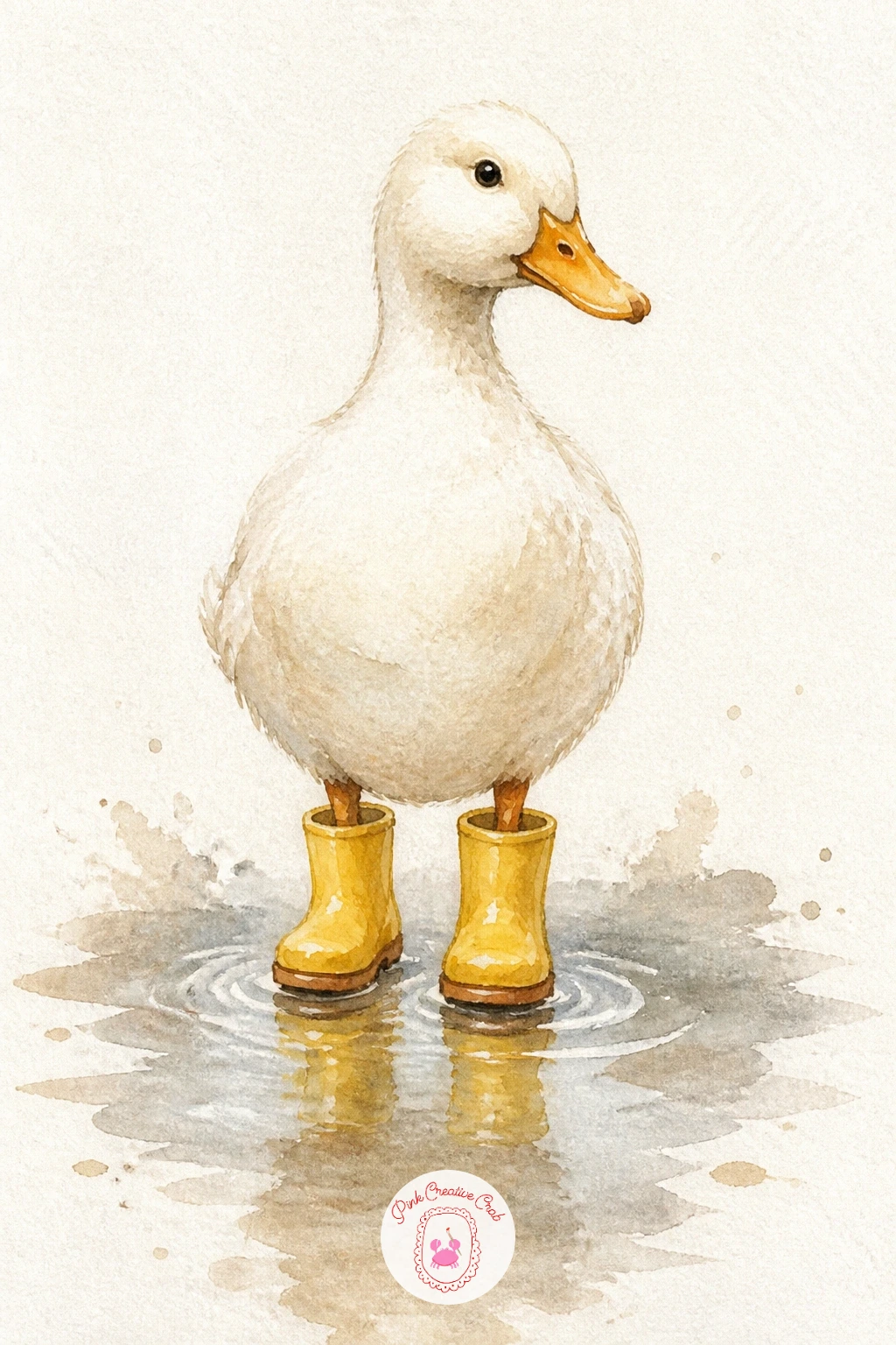 Duck in Rain Boots — Lighten the mood with a duck in rain boots, a playful cottagecore favorite that still teaches something real: dressing an animal in