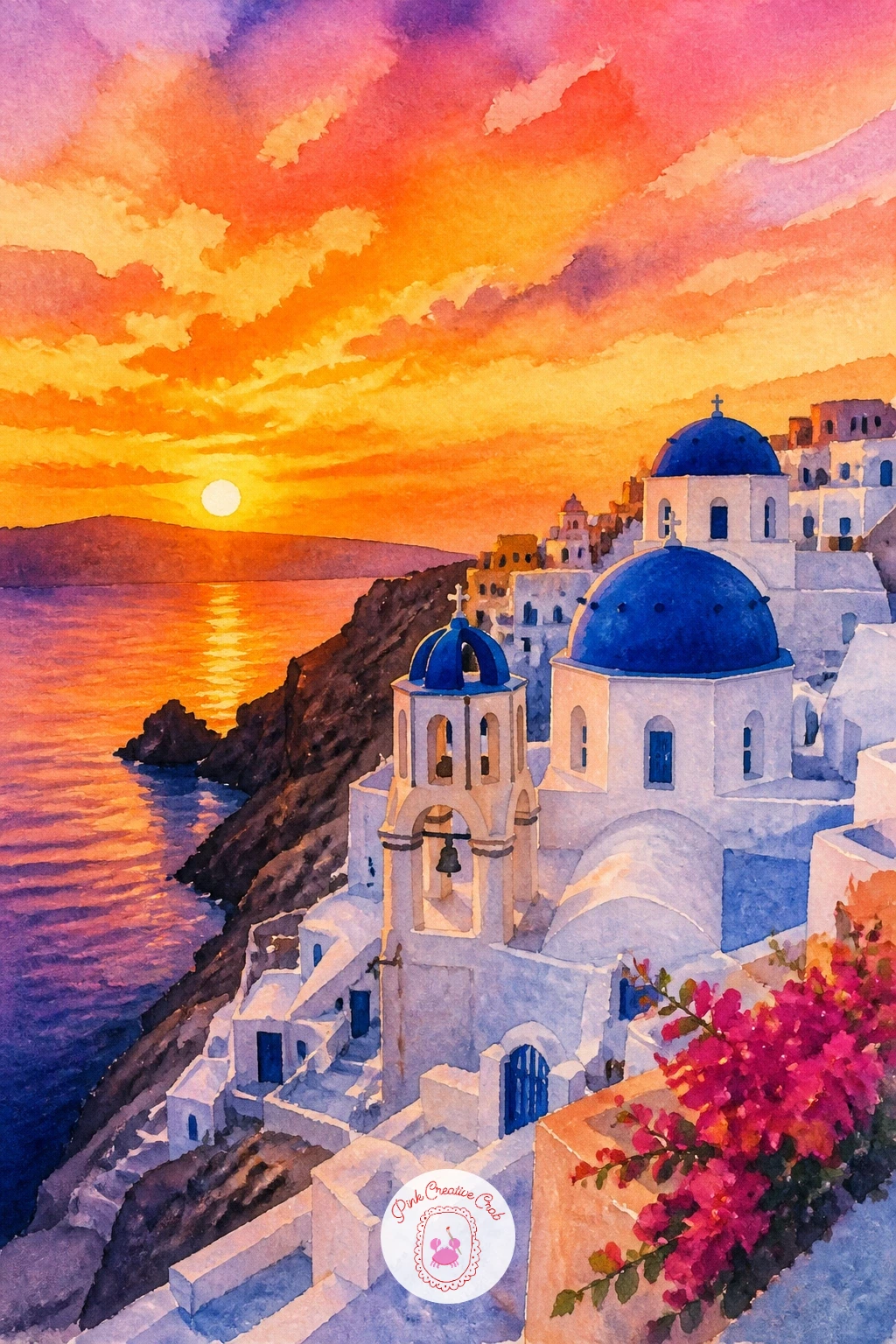 Sunset Over Oia — Build toward a finale with the view every Santorini photo chases: sunset over Oia, white and blue buildings stacked along the caldera edge