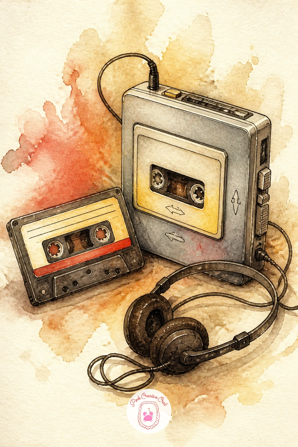 29 Watercolor Music Ideas for Instruments, Records and Little Concerts
