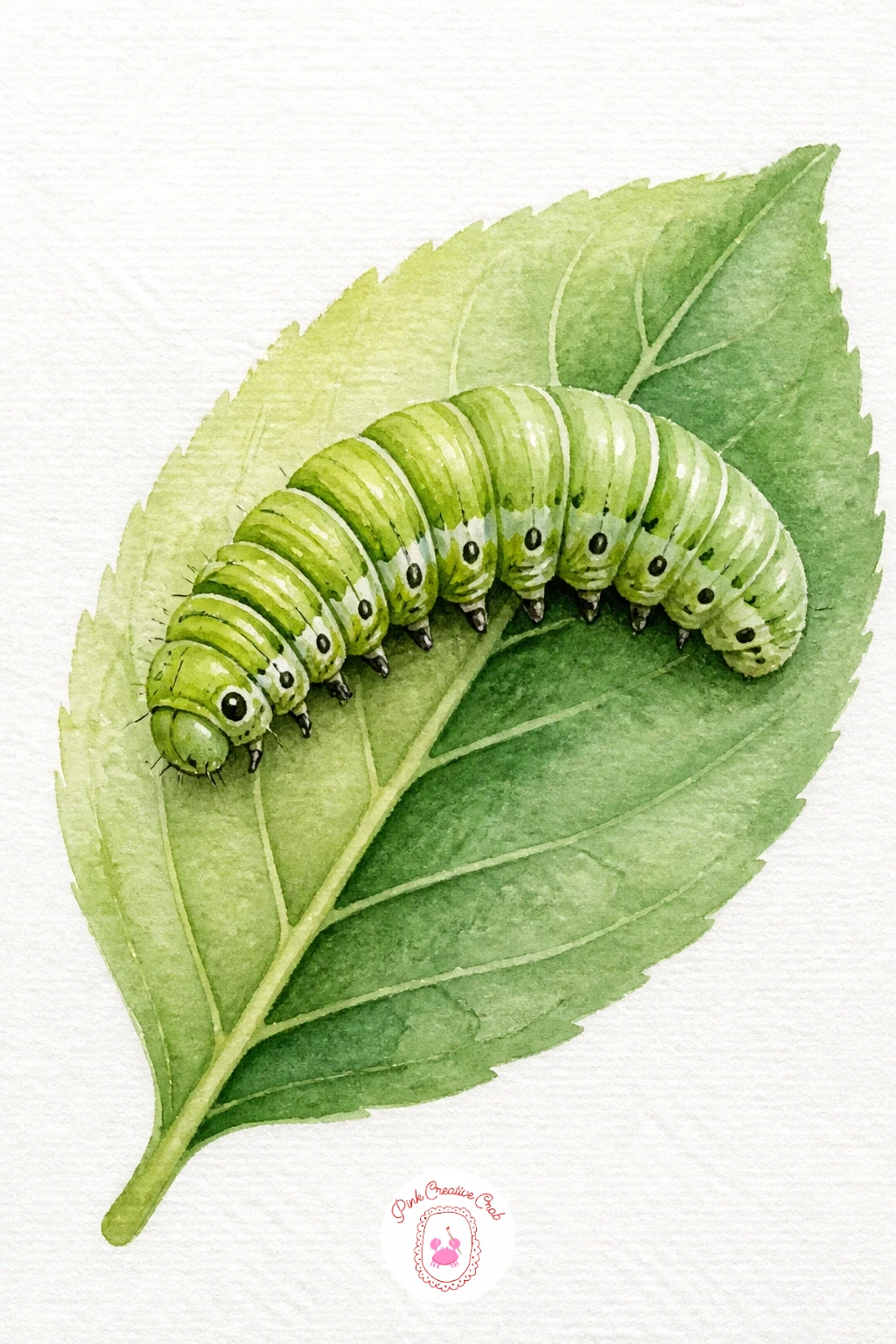 Caterpillar on a Leaf — Bring the pace right down with a caterpillar on a leaf, one of the gentlest subjects on this list and a good one if you want to relax