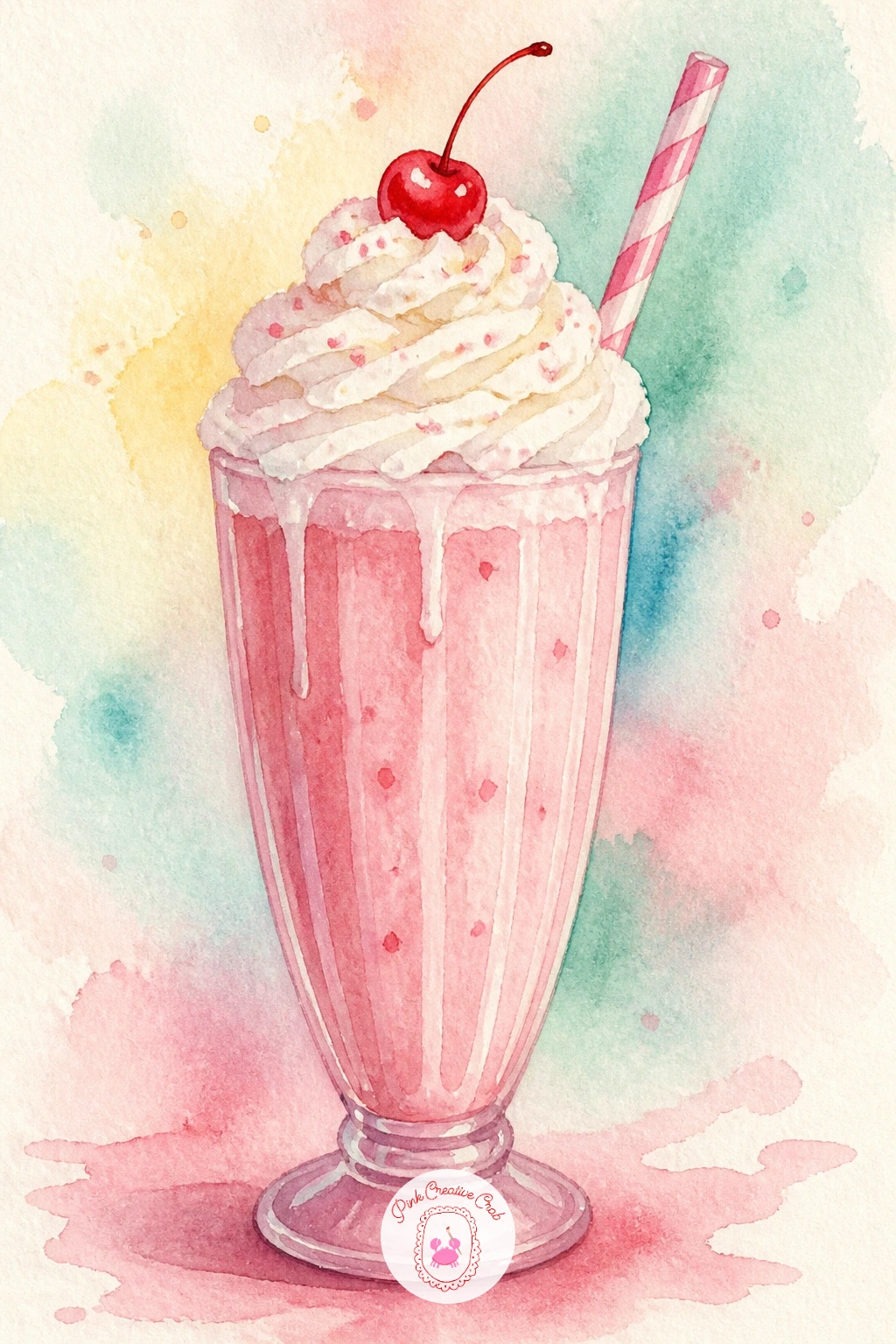 33 Watercolor Ice Cream Ideas for Gelato Cones, Sundaes and Retro Parlors