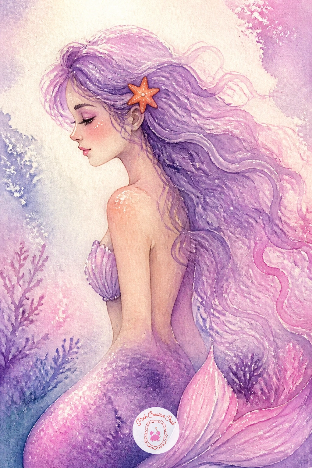 27 Watercolor Mermaid Ideas for Dreamy, Opalescent Ocean Scenes