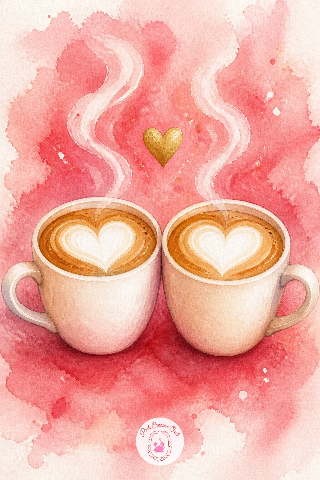 Two Coffee Cups With Heart Foam — Keep the mood cozy with two coffee cups with heart foam, a scene that leans on light more than any idea so far. Valentines