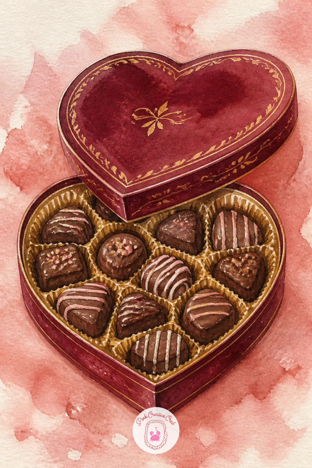 Vintage Heart Box Of Chocolates — Settle back into still life territory with a vintage heart box of chocolates, one of the two classic motifs worth keeping