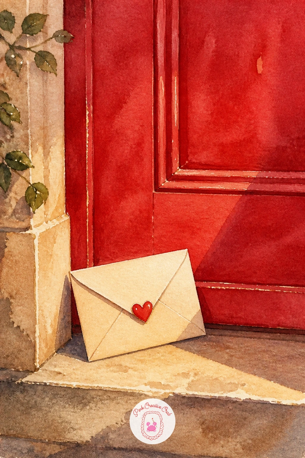 Valentine Card On A Doorstep — Bring the scene outdoors briefly with a Valentine card on a doorstep, where light direction decides most of the mood. Valentines