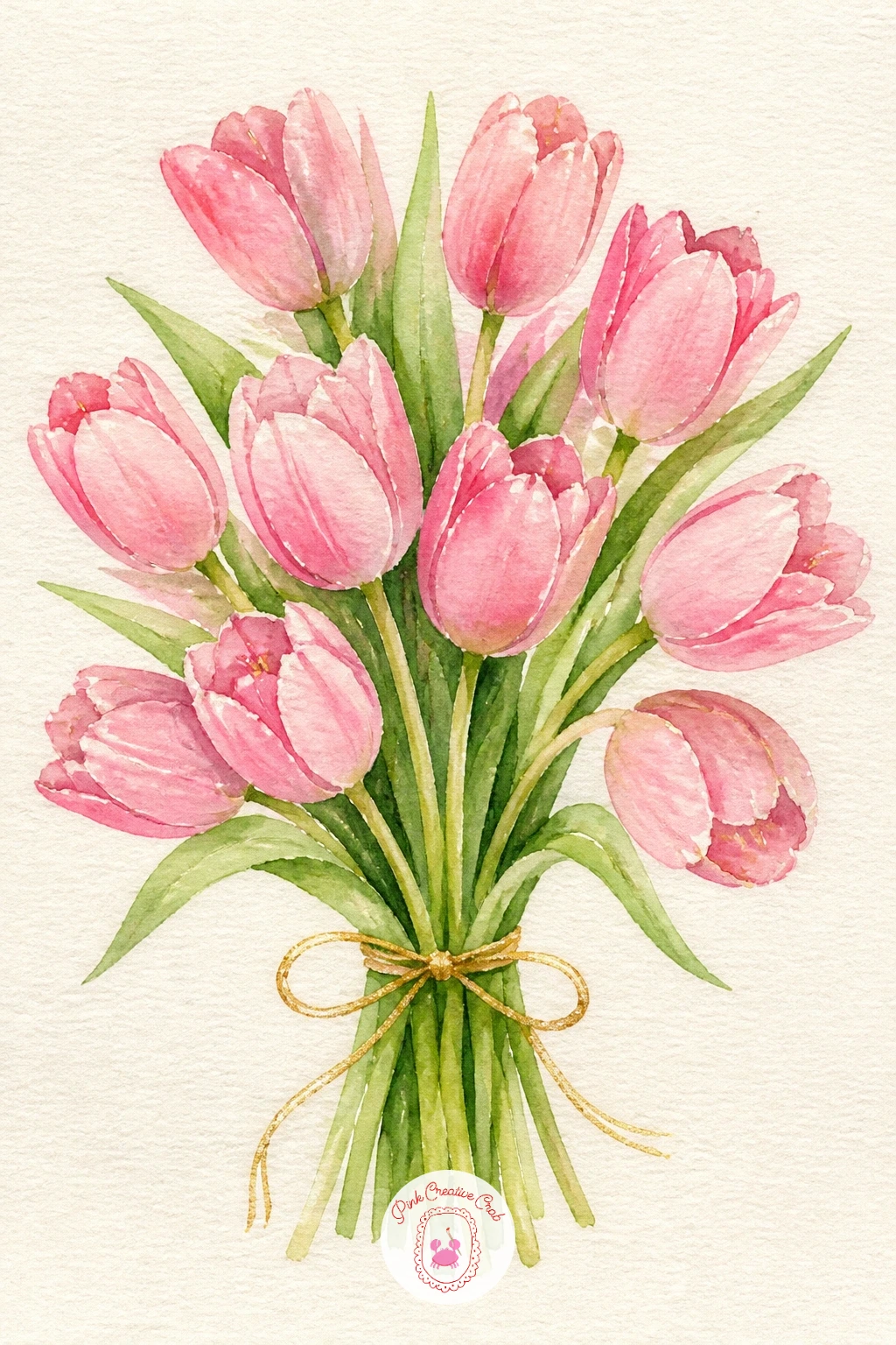 Pink Tulip Bouquet — Return to flowers with a pink tulip bouquet, a nice contrast to the rounder rose shapes earlier in the list since tulips are built from