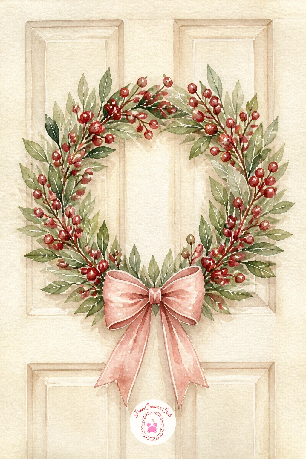 Heart Wreath On A Door — Move back outside briefly with a heart wreath on a door, a circular subject that is easiest to get right with one simple measuring