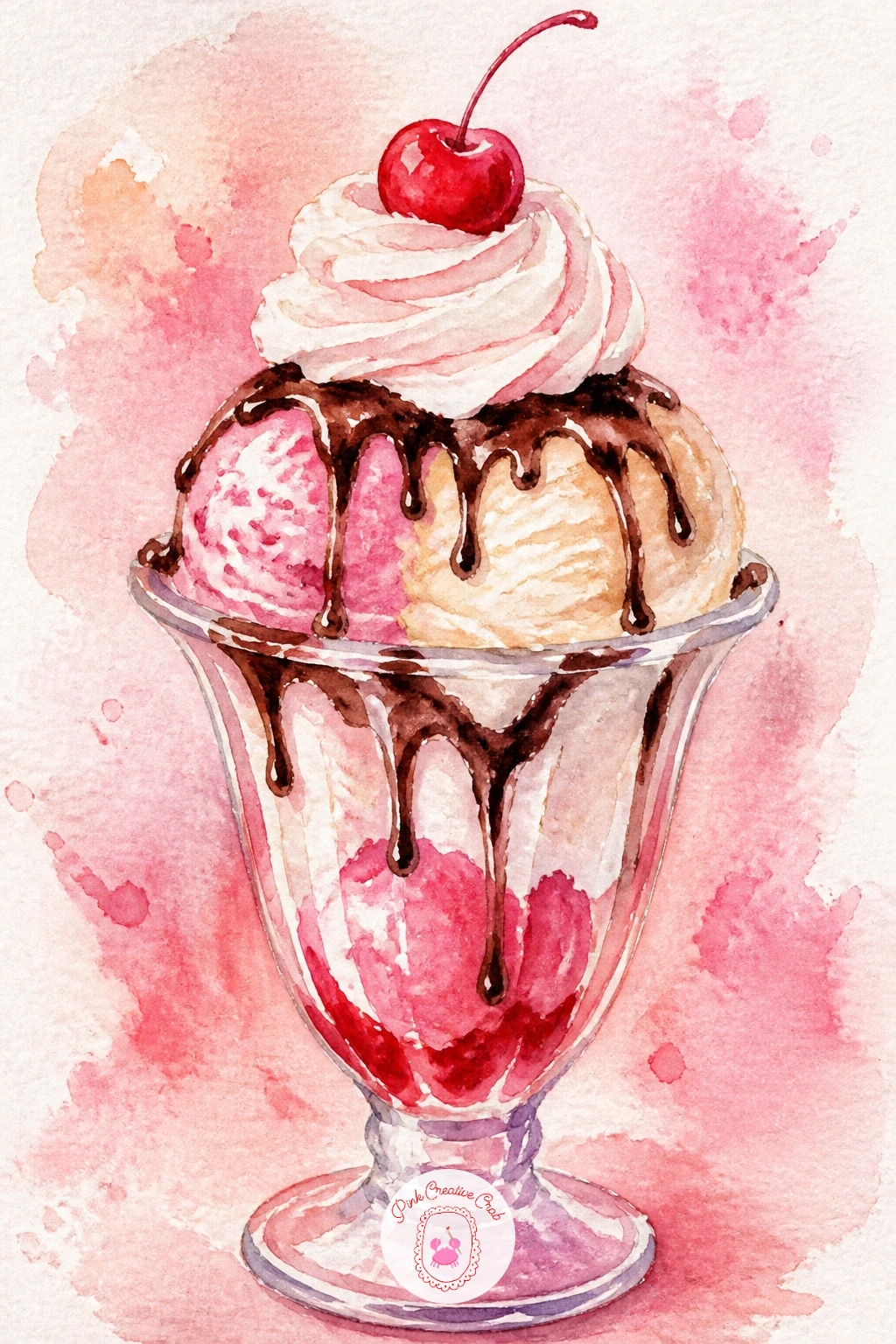 Strawberry Sundae With A Cherry — Close the list with the most indulgent one of all, a tall glass sundae stacked with everything that has come before.