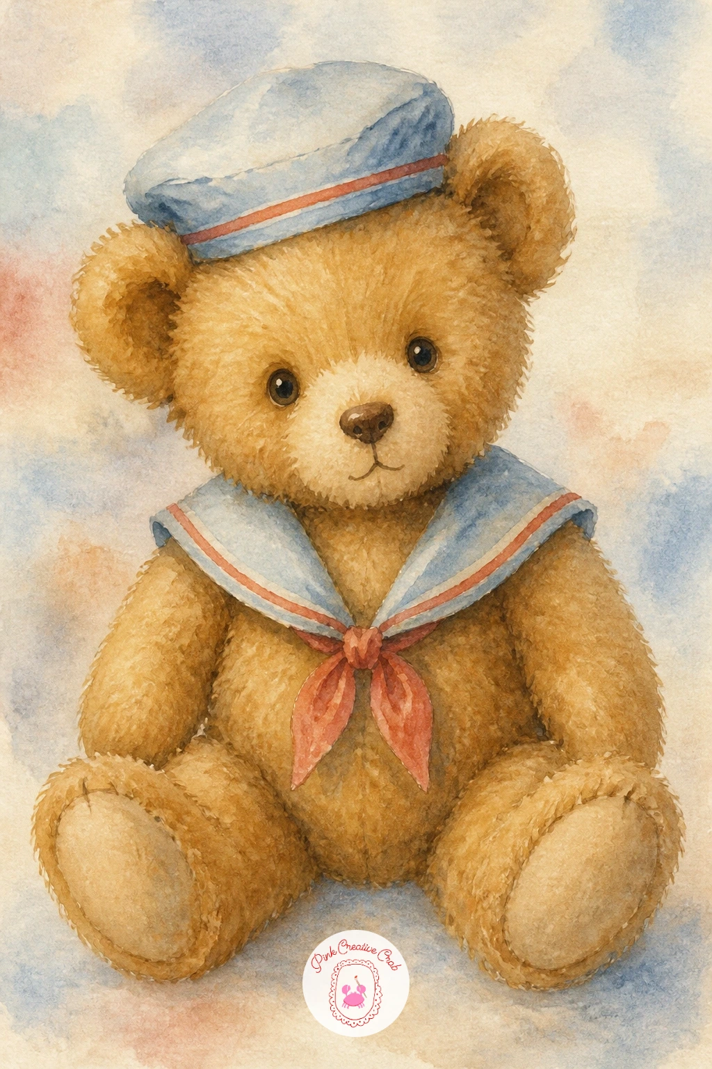 Teddy Bear in a Sailor Outfit — Dress a bear for the sea with a teddy bear in a sailor outfit, a striped collar and a small round cap finishing the look. Teddy