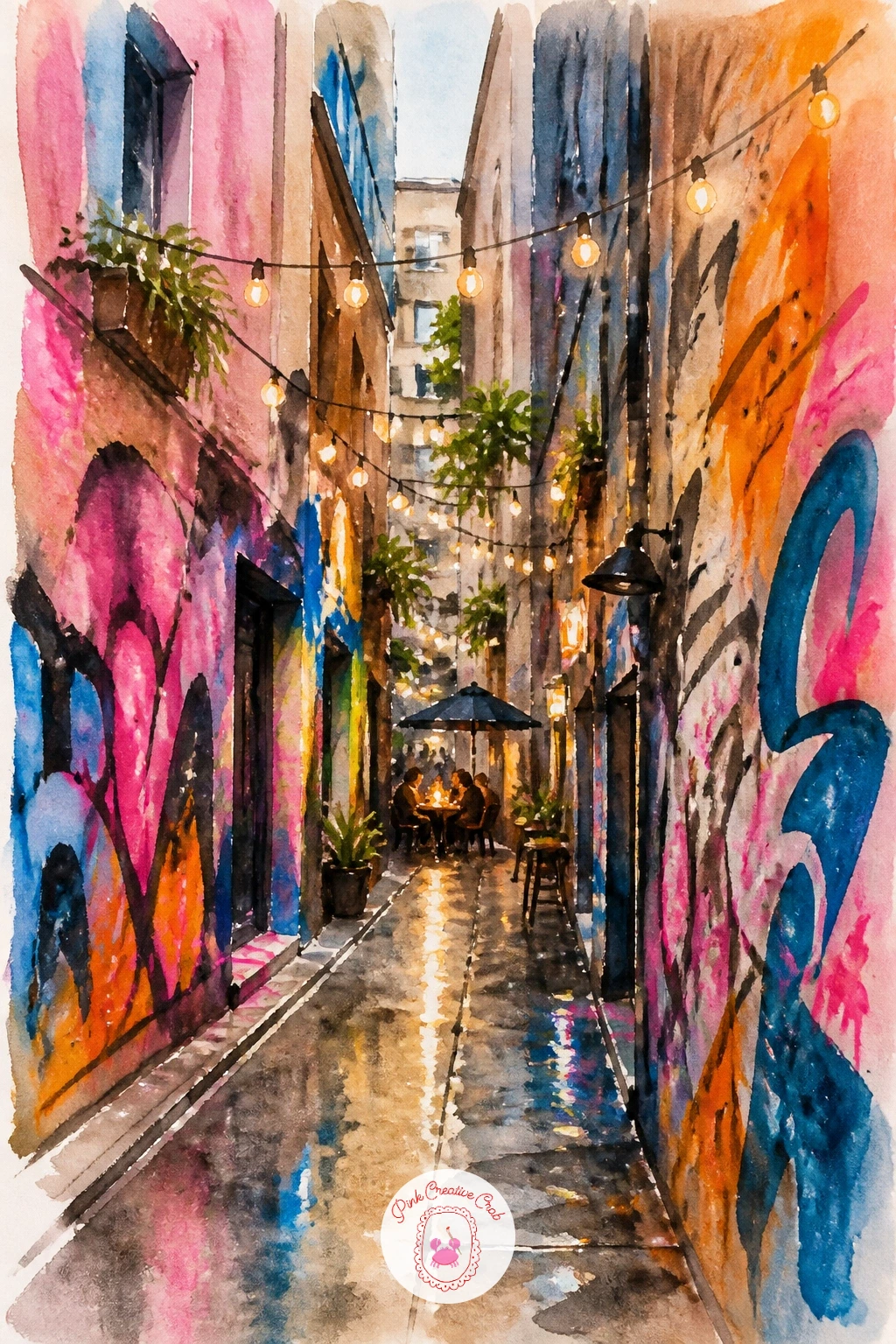 Melbourne Laneway With Street Art — Close the series with a Melbourne laneway covered in street art, a fitting final subject since it lets you use every bright