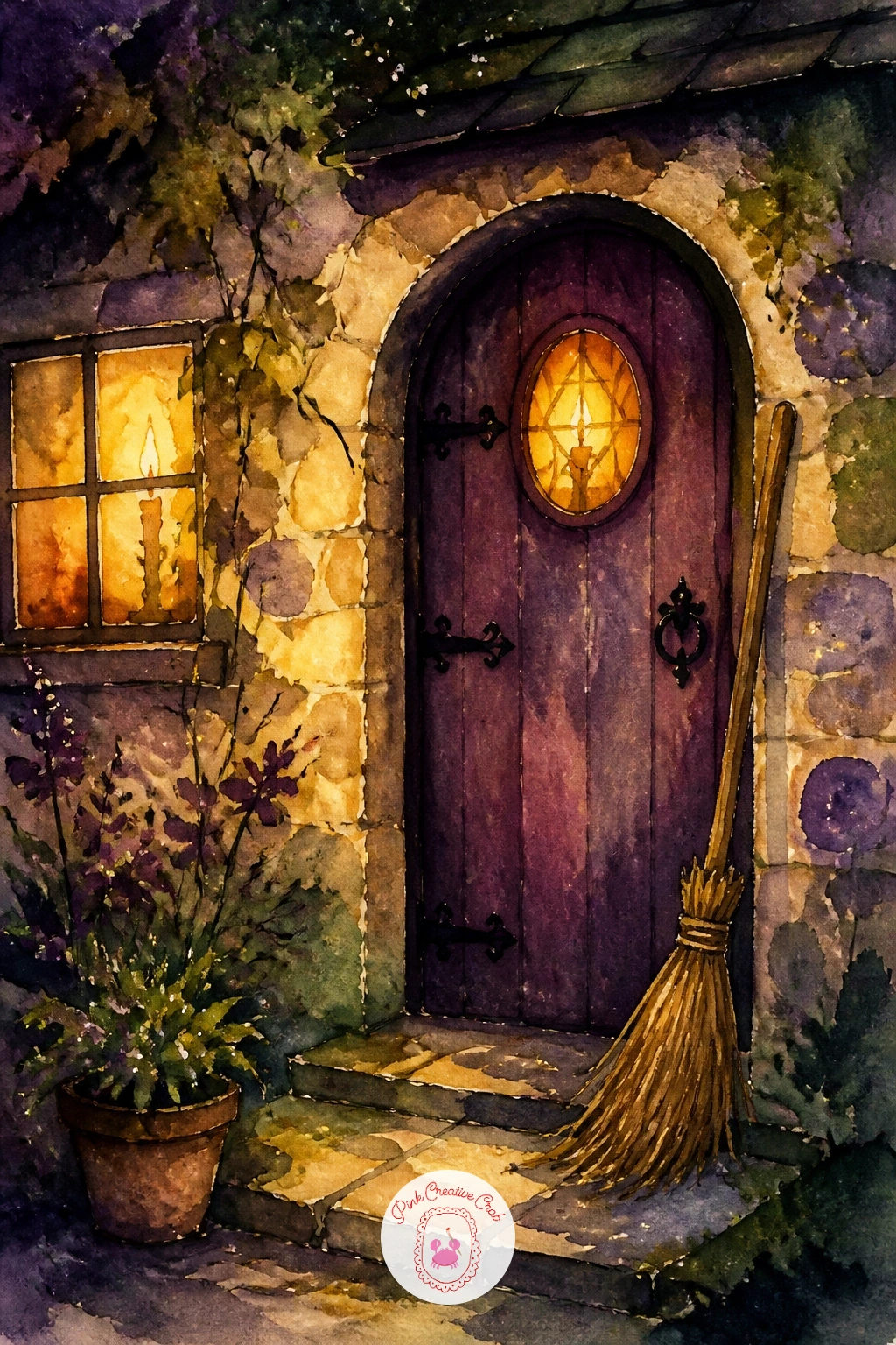Broom Leaning By A Cottage Door — Carry that same soft evening light indoors by painting a broom leaning by a cottage door, a simple and satisfying subject for