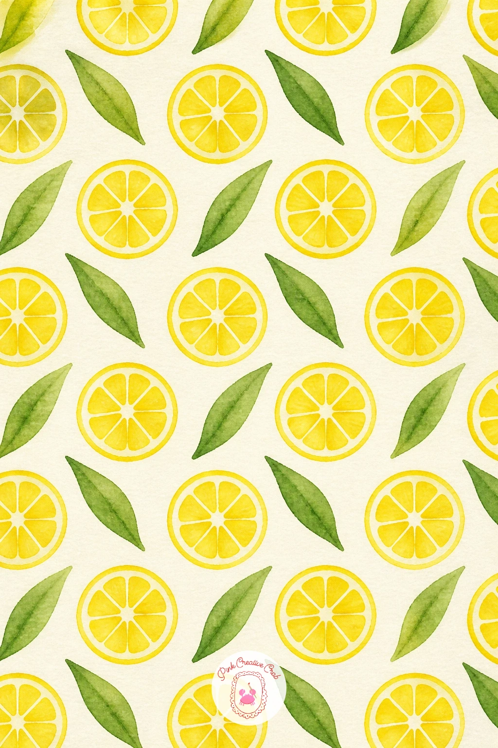 Lemon and Leaf Repeat — Move from flowers to fruit with a lemon and leaf repeat, a pattern that reads as instantly fresh on a kitchen towel or apron.