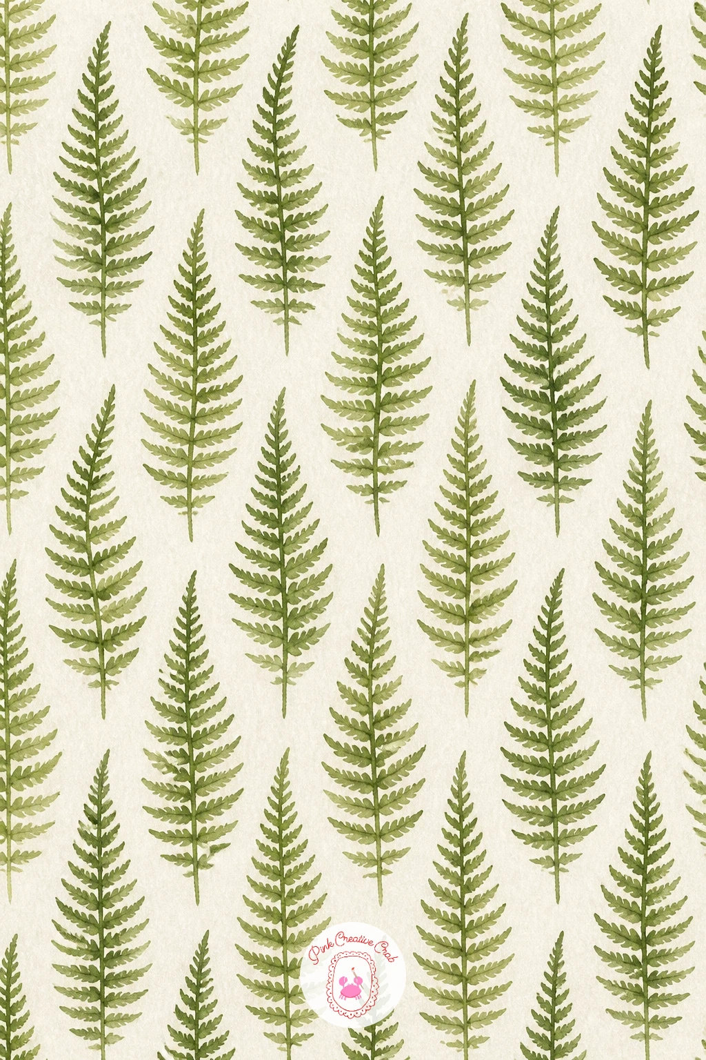Botanical Fern Repeat — Slow back down with a botanical fern repeat, a pattern built from a single confident brush stroke per leaf. Watercolor pattern