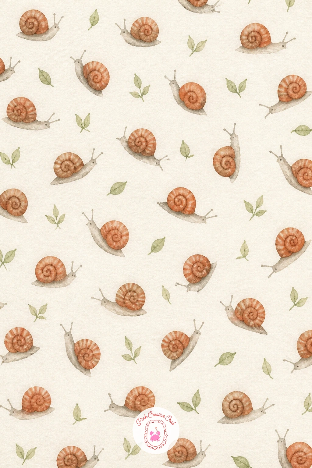 Garden Snail Pattern — Bring a quiet garden moment into the mix with a garden snail pattern, which pairs a small painted shell spiral with a soft trailing body