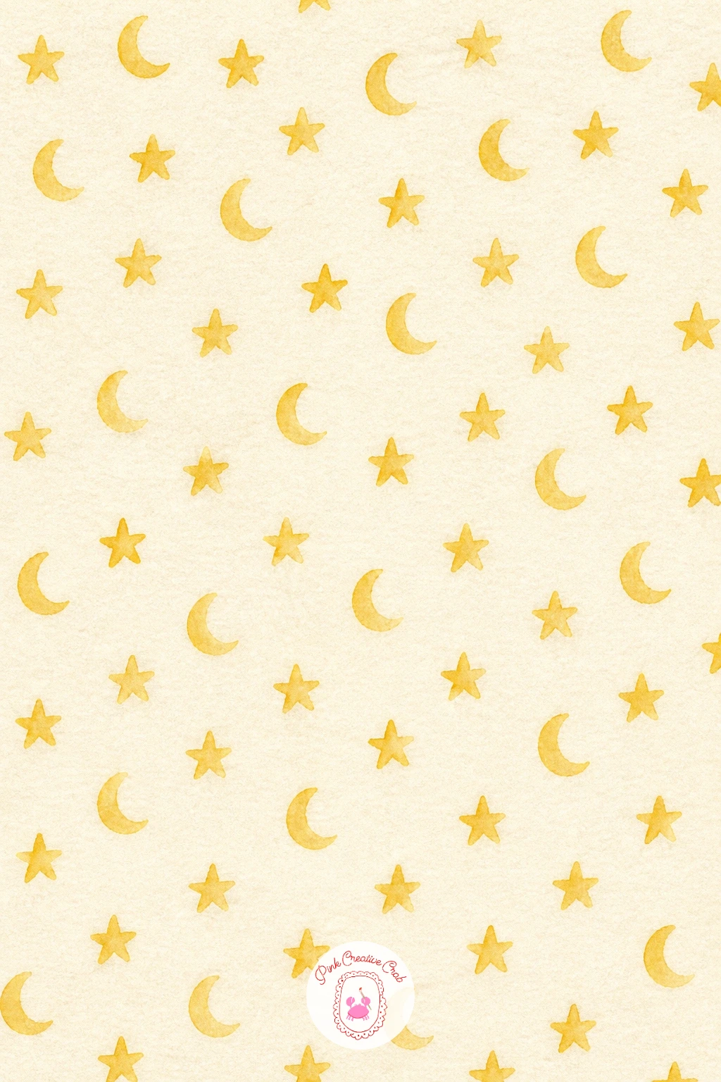 Stars and Moons Pattern — Shift to a nighttime motif with a stars and moons pattern, which uses only two simple shapes to cover the whole page quickly.