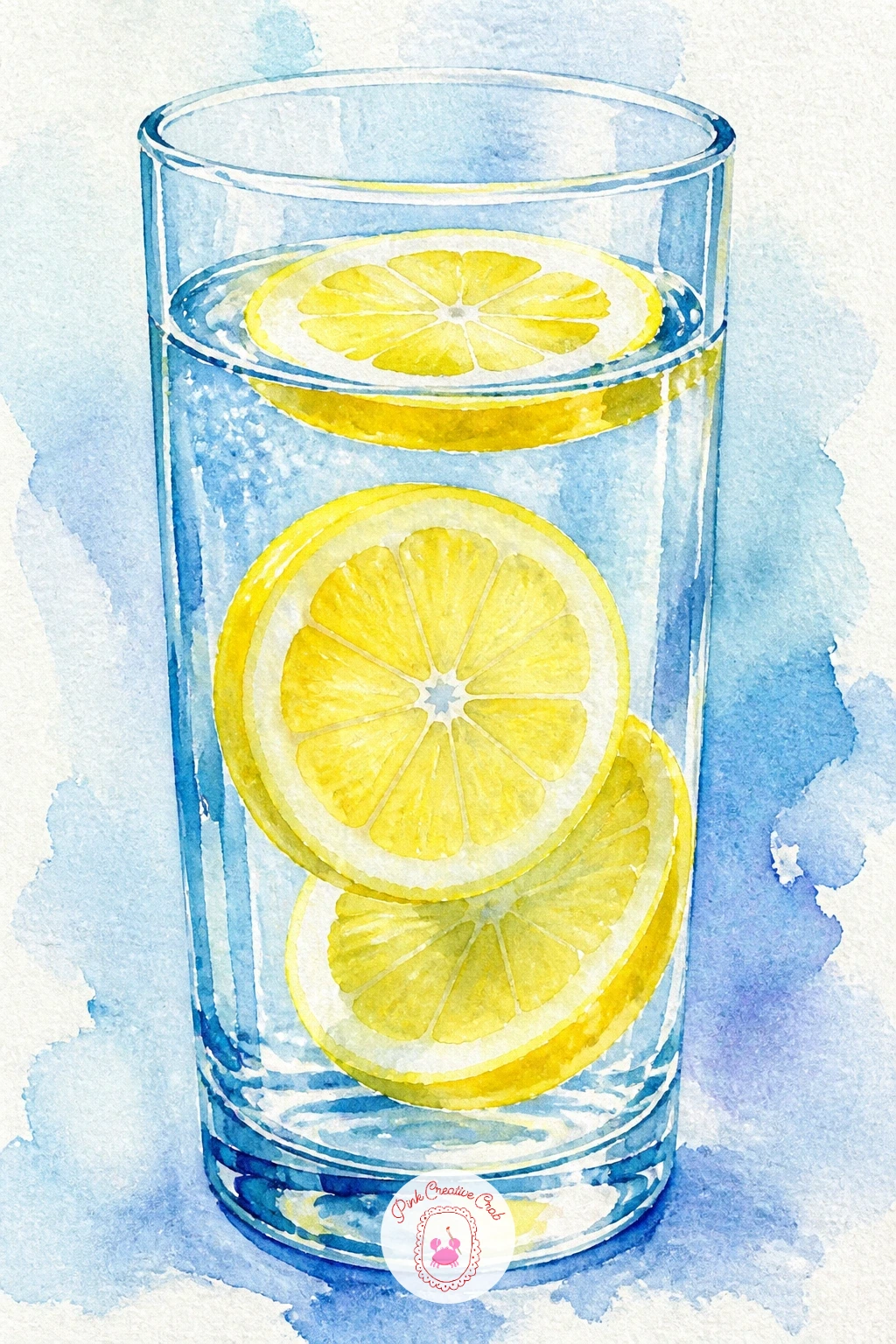 Lemon Slices in a Glass of Water — Return to something smaller and calmer with lemon slices in a glass of water, a classic subject for practicing transparency.