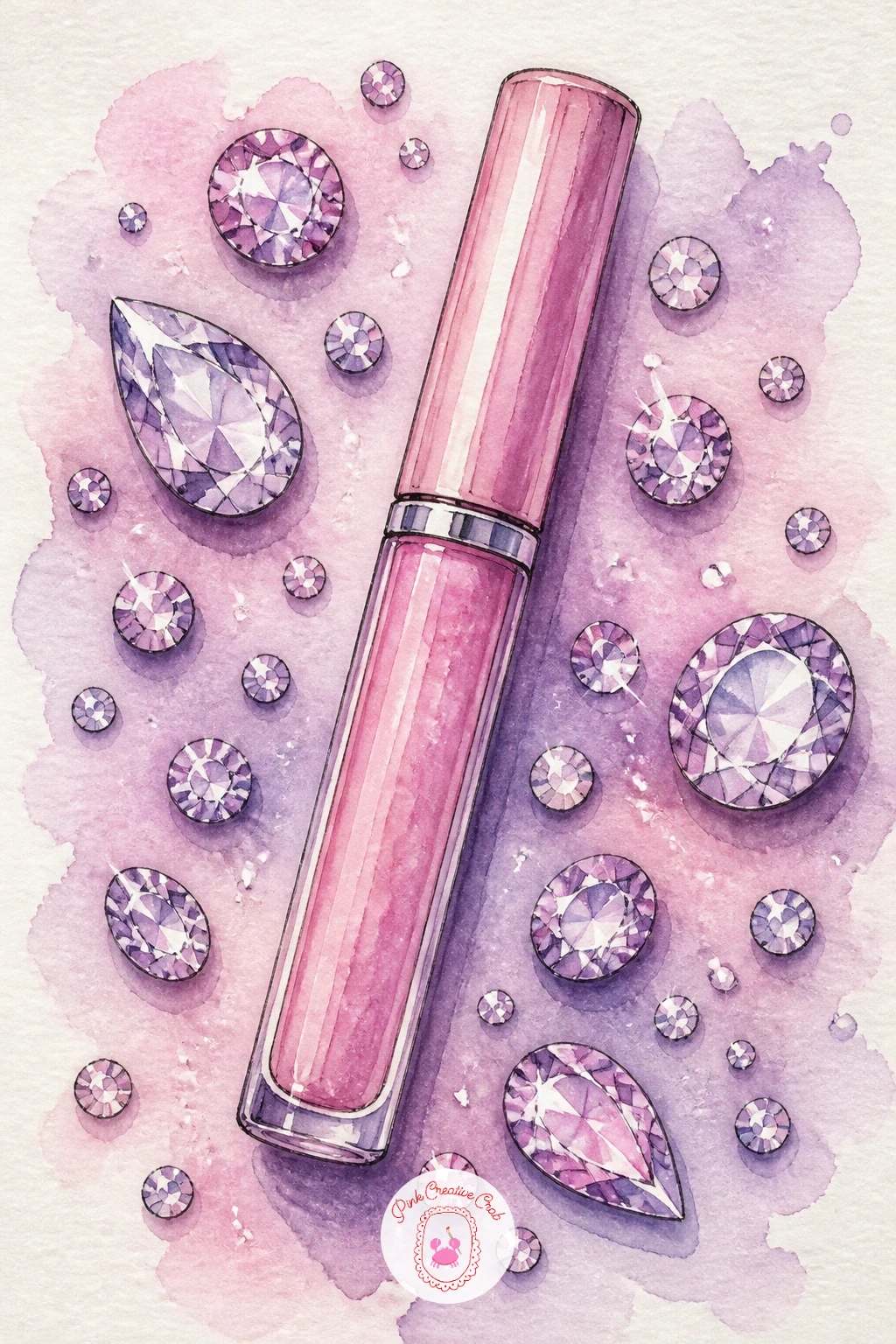 Lash Glue and Rhinestones for a Party — Close the set with the most sparkly subject of all: a small tube of lash glue beside a scatter of loose rhinestones