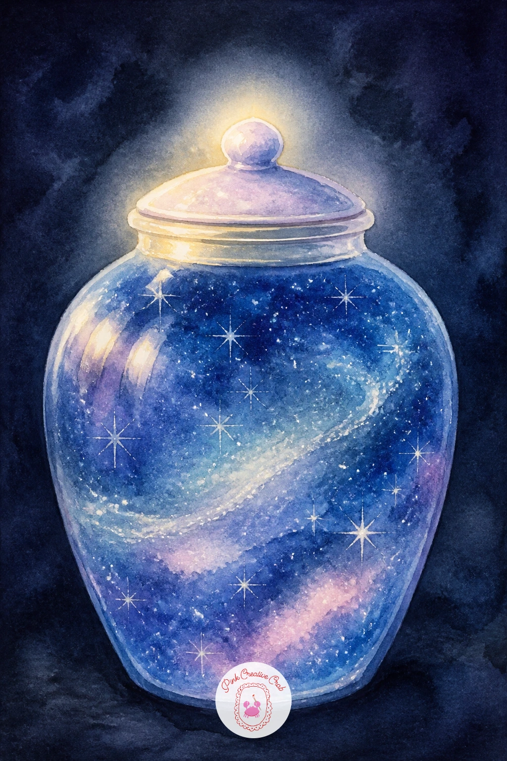 Moon Jar With Stars Inside — Give the celestial theme a cozy, still-life turn with a moon jar with stars inside, a quick ten-minute piece that still rewards