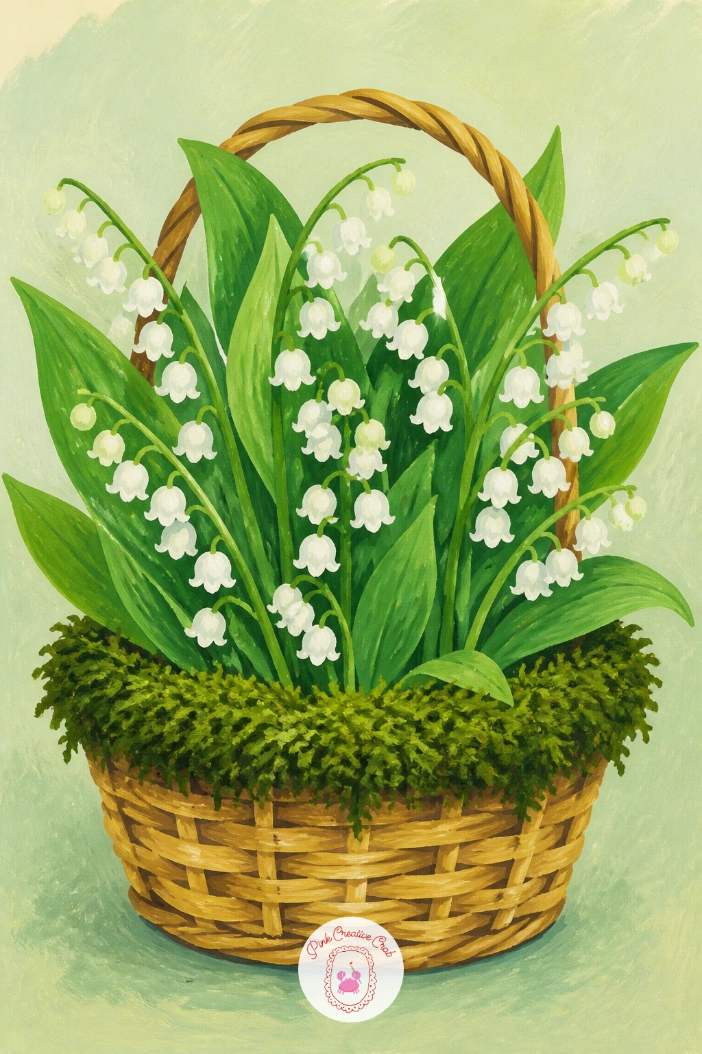 Lily of the Valley in a Moss-Lined Basket — Switch containers again for a woodland feel: lily of the valley gathered in a small moss-lined basket. Lily of the