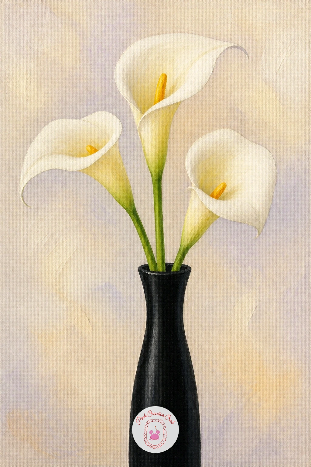 Calla Lilies in a Slim Black Vase — Move from a full bouquet to something sparer with calla lilies in a slim black vase, a scene built almost entirely on