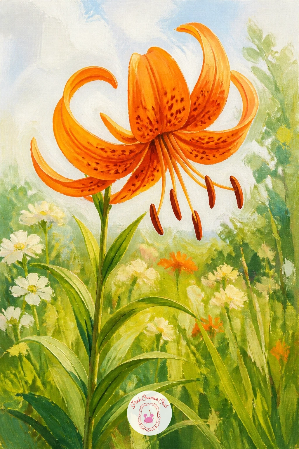 Tiger Lily in a Summer Border — Give yourself a change of color with a tiger lily in a summer border, where tiger orange gets to be the star against a loose