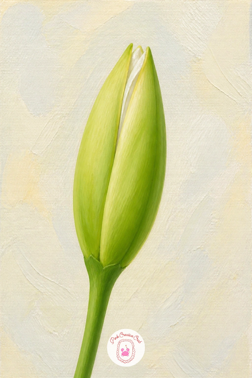 Lily Bud About to Open — Slow the pace right down with a lily bud about to open, a quiet single subject that rewards careful shaping over speed. Lily painting