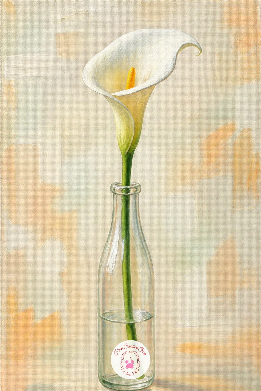 Single Calla Stem in a Bottle — Pare everything back with a single calla stem in a bottle, the simplest composition in this whole list and a nice one to finish