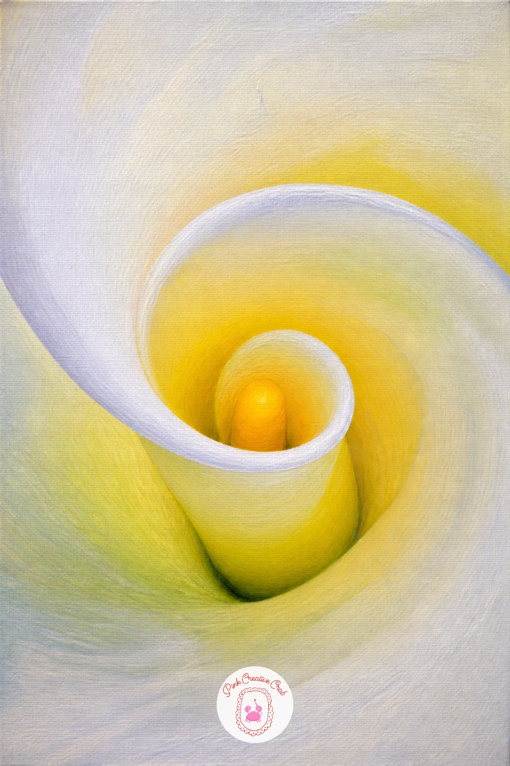Calla Lily Spiral Close-Up — Finish the calla lily theme with a calla lily spiral close-up, zooming right into the curled throat of the flower where its
