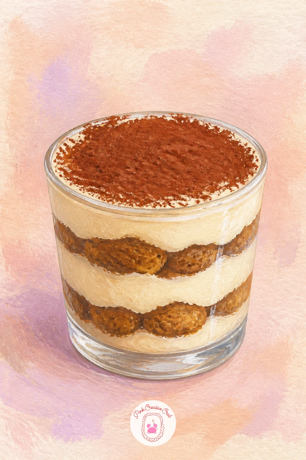 Tiramisu In A Small Glass Cup — Tiramisu in a small glass cup is a lovely lesson in layers, since the whole charm of the subject is seeing stripes through