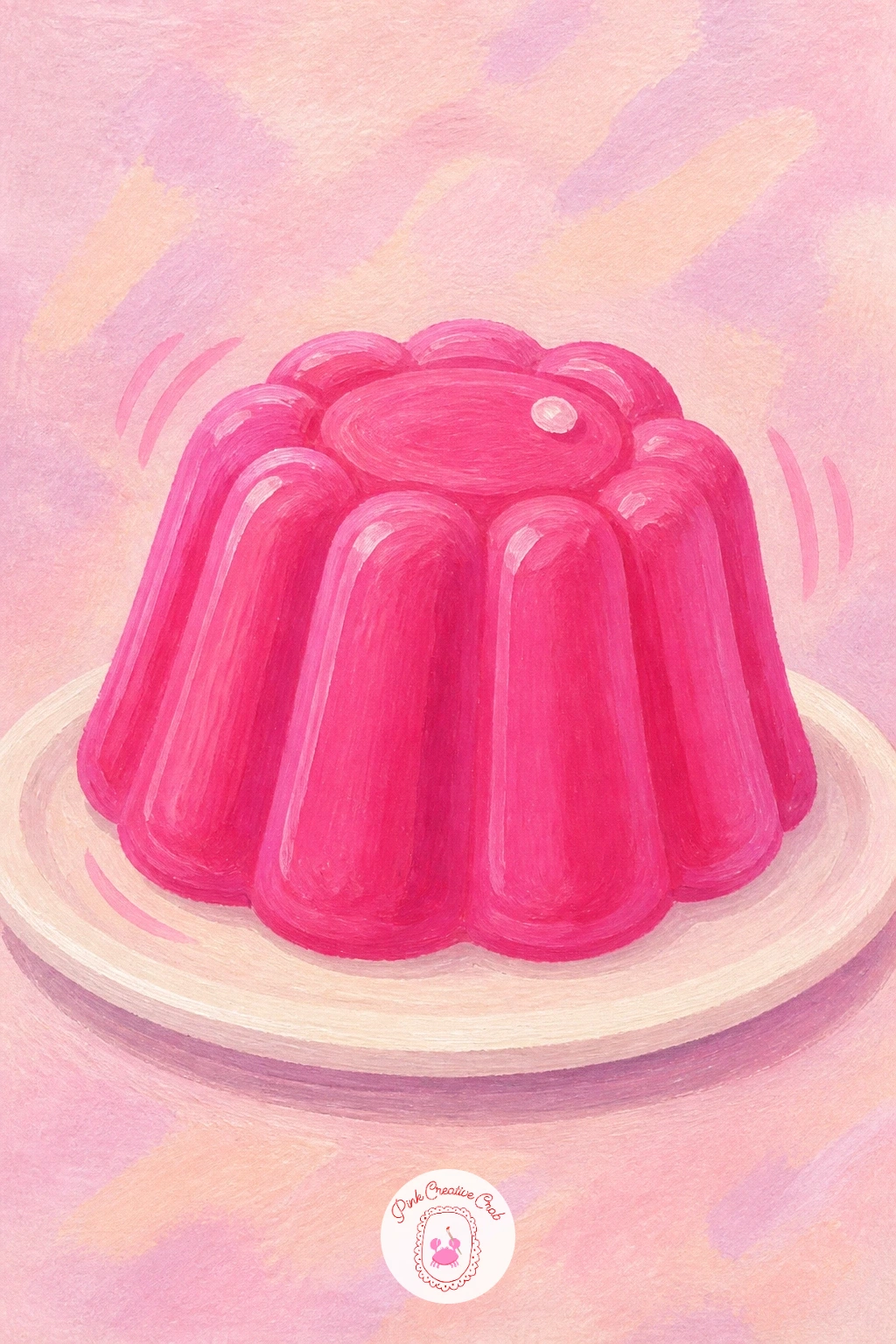Jelly Mold Wobbling On A Plate — A jelly mold wobbling on a plate is a fun, slightly silly subject that leans entirely on shine and a sense of movement.