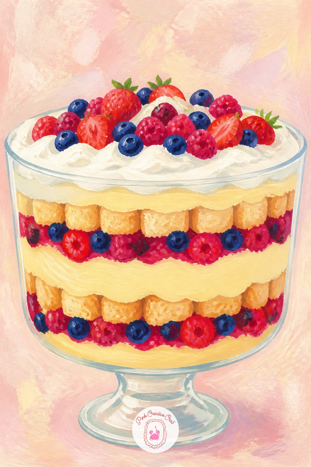 Trifle In A Glass Bowl — Trifle in a glass bowl takes the layering idea from the tiramisu earlier and pushes it further, since a trifle usually has four or